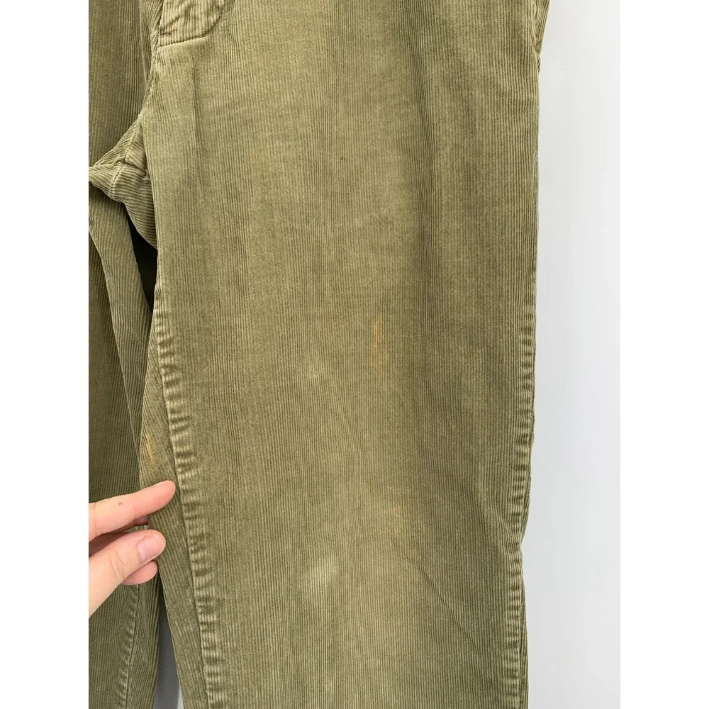 Vintage Polo Ralph Lauren Corduroy Pants Mens 32x30 Olive Green Straight Leg